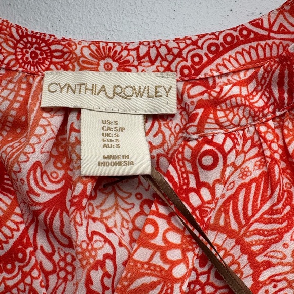 Cynthia Rowley Pink Sleeveless Tank Top with Intricate Patterns - Picture 2 of 5